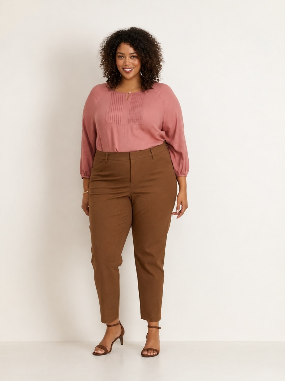Old Navy High Waisted Plus Size Pixie Skinny Pants in Horsing Around Tan Size 30